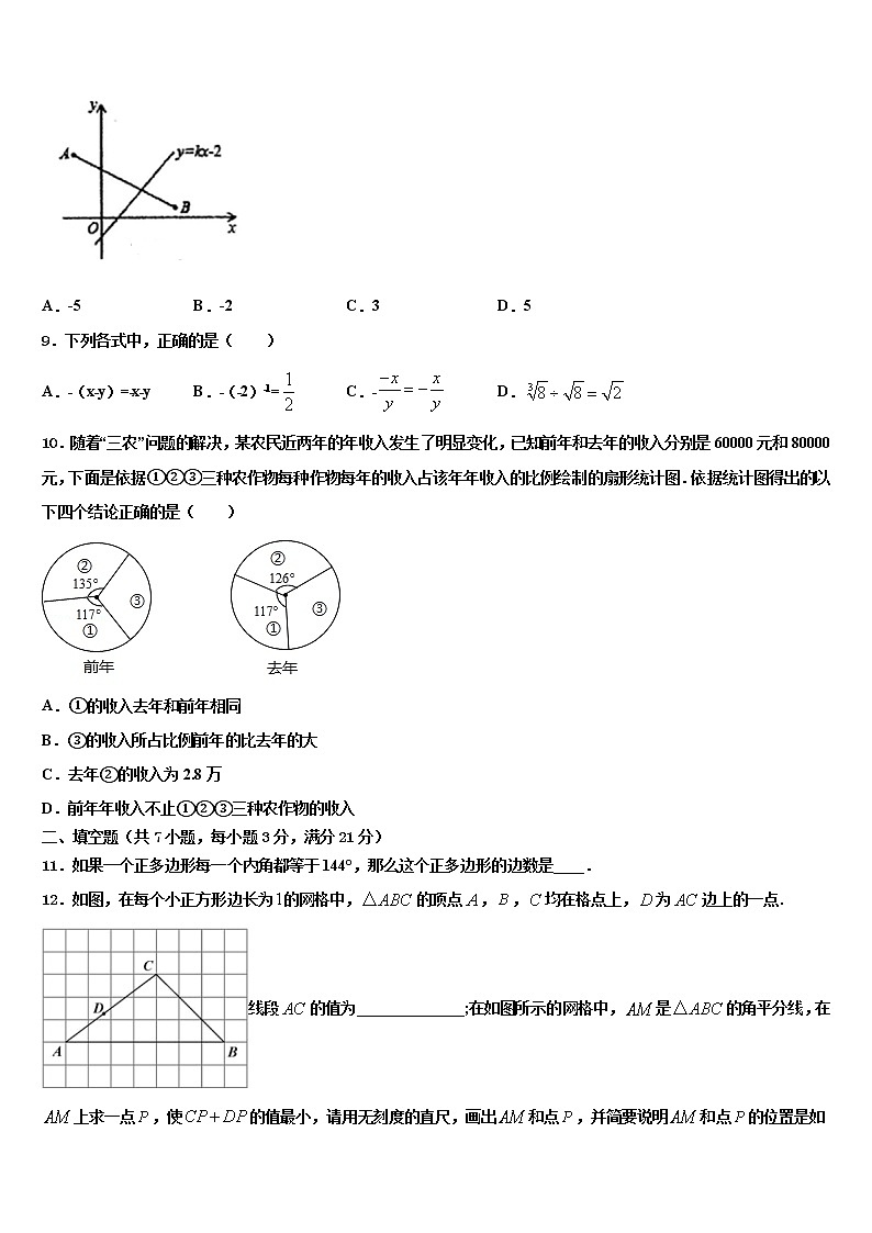江苏省沭阳县2021-2022学年中考数学押题卷含解析第3页