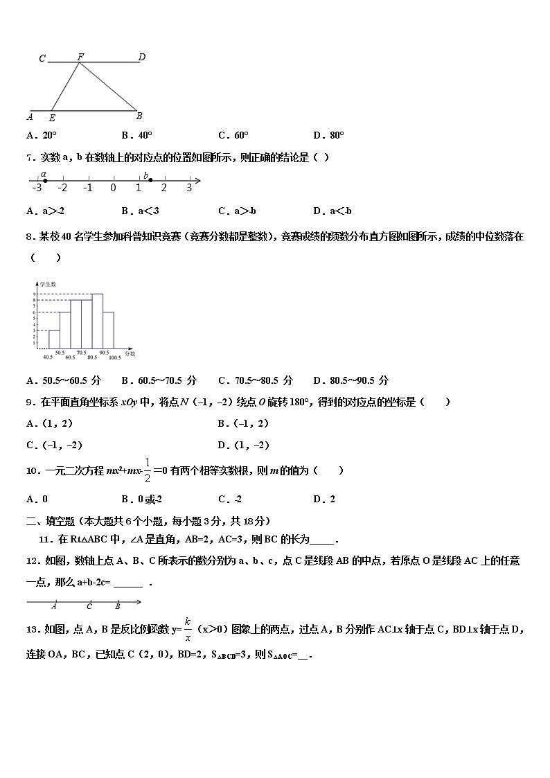 江苏省南京市六校联考2022年中考冲刺卷数学试题含解析第2页