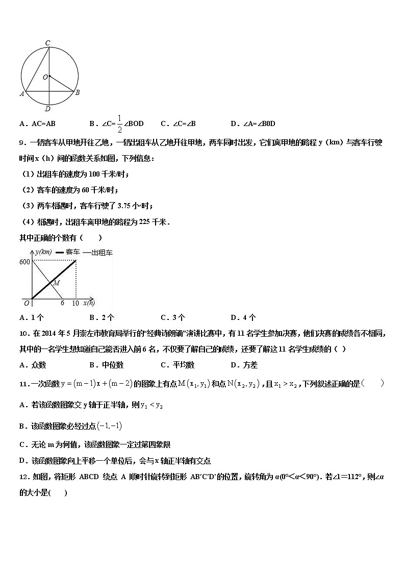 江苏沭阳如东实验学校2022年毕业升学考试模拟卷数学卷含解析第3页
