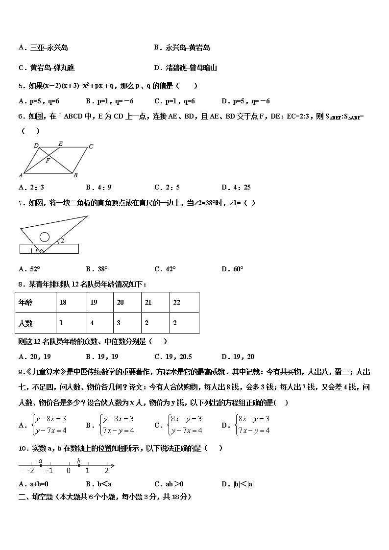 江阴市夏港中学2021-2022学年中考联考数学试题含解析第2页