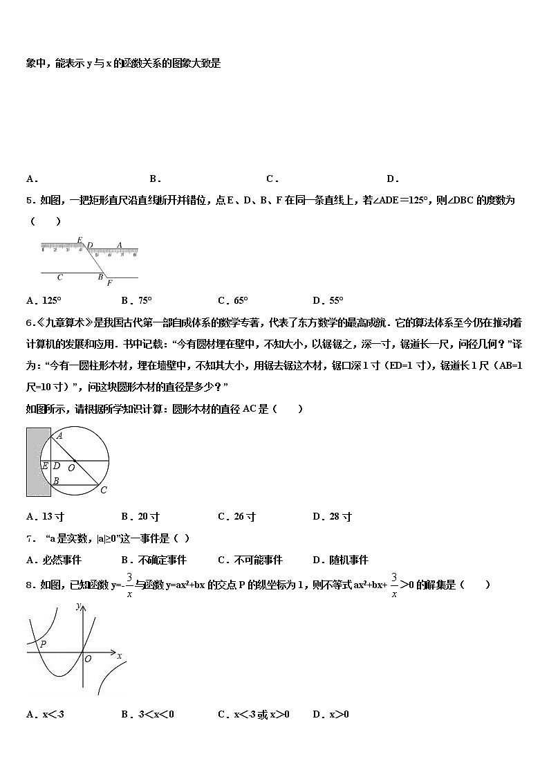 宁夏回族自治区银川六中市级名校2021-2022学年中考四模数学试题含解析第2页