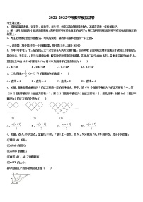 山东省枣庄台儿庄区四校联考2021-2022学年中考数学五模试卷含解析