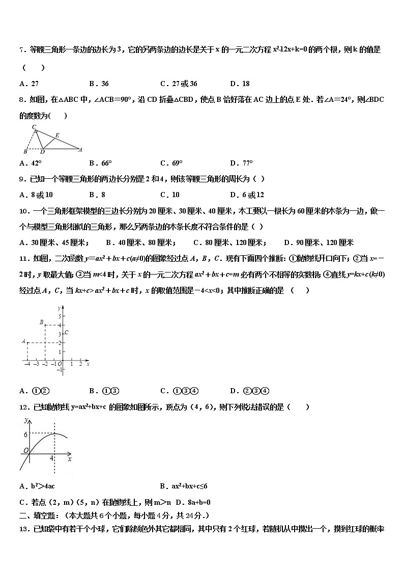 山东省潍坊市滨海区重点达标名校2021-2022学年中考数学模拟试题含解析第2页