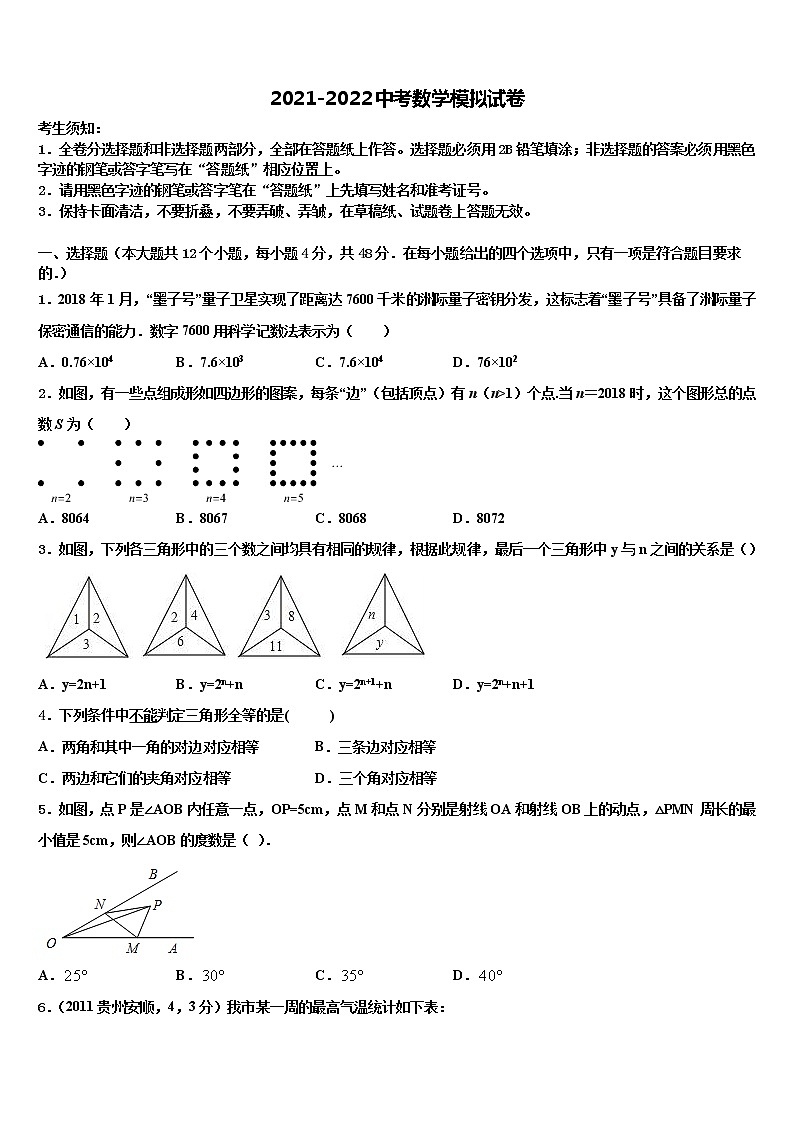 南昌市初中教育集团2022年中考二模数学试题含解析第1页