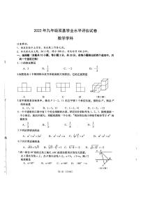 2022年辽宁省大连市九年级双基学业水平评估考试数学试题