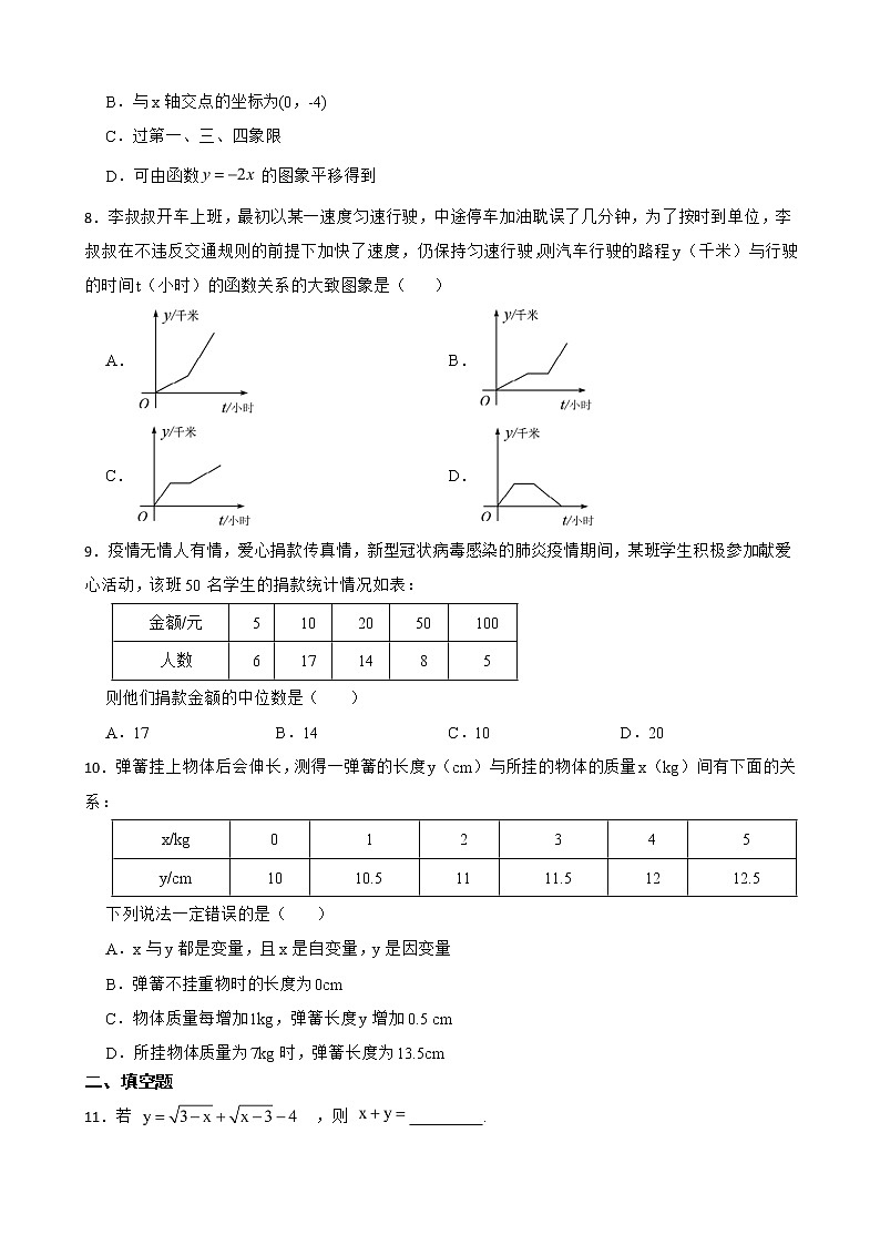 人教版数学八年级下册期末复习测试题含解析02