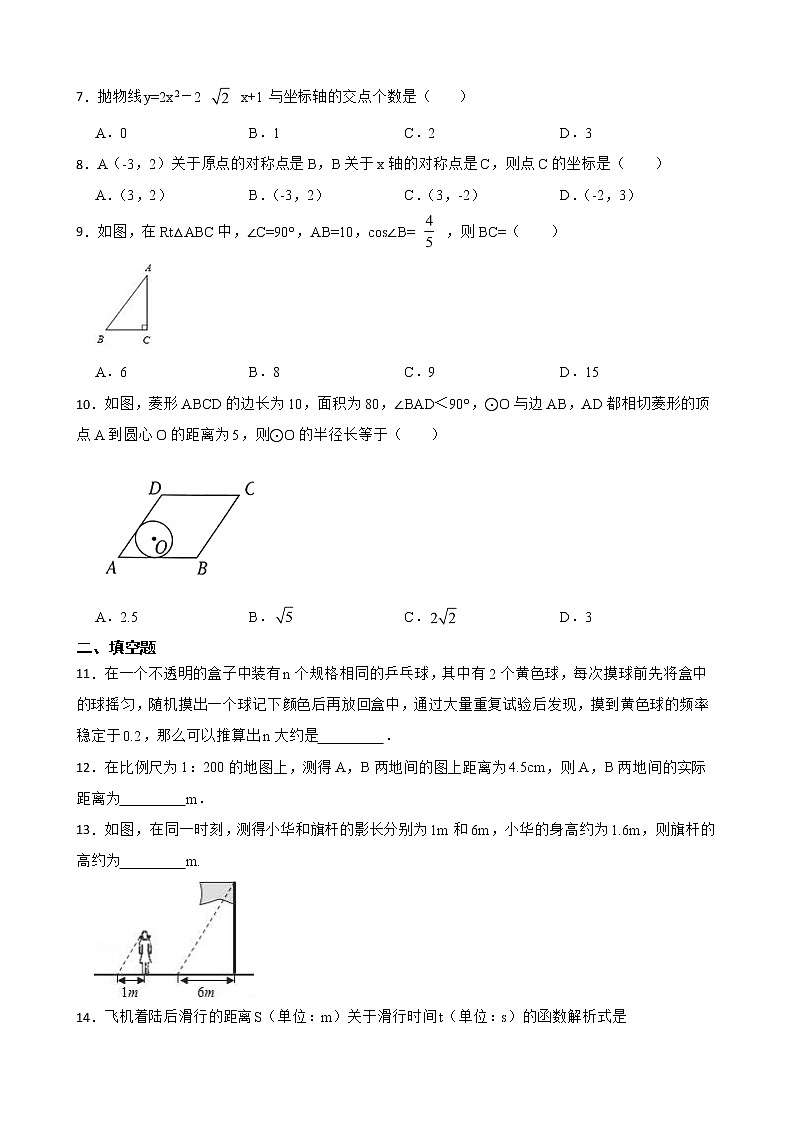 湖南省长沙市九年级下学期入学考试数学试卷含解析02