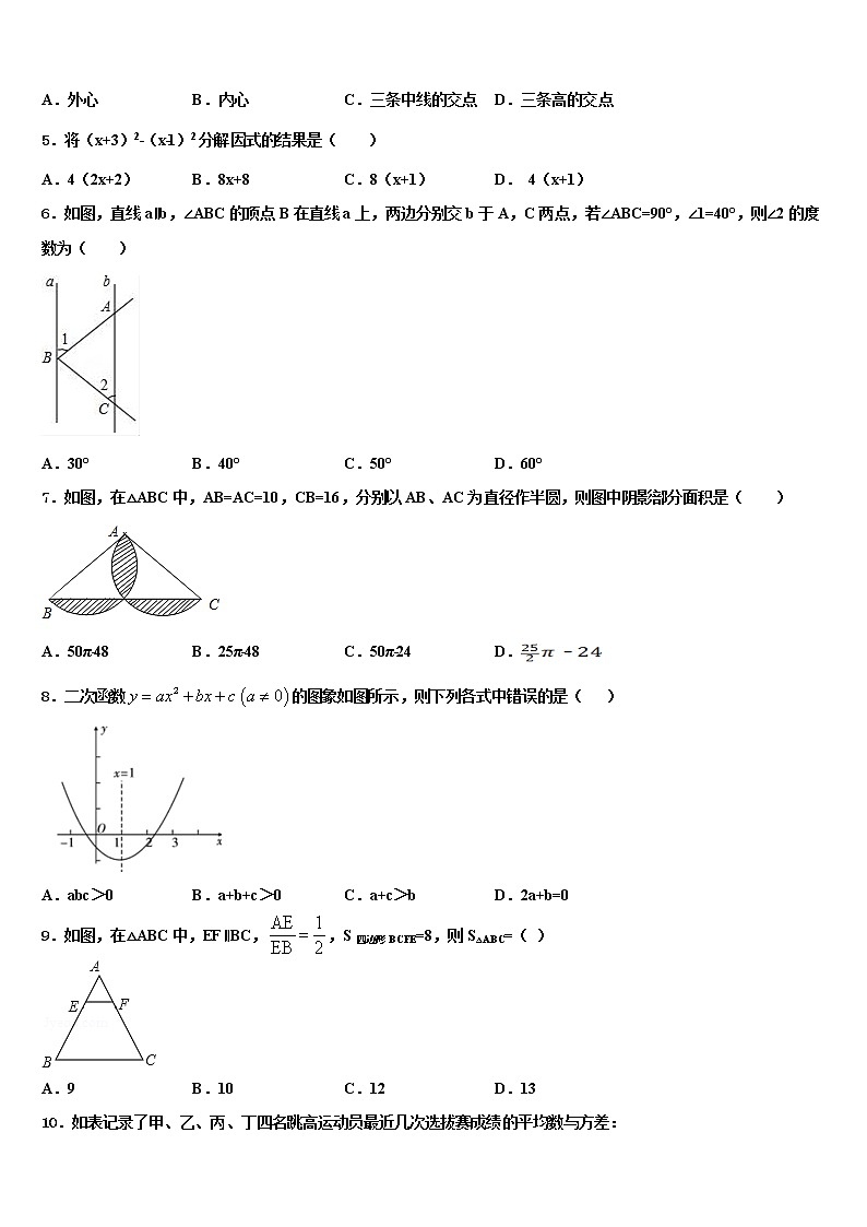 山东省淄博市淄川区昆仑中学2021-2022学年中考数学押题试卷含解析第2页