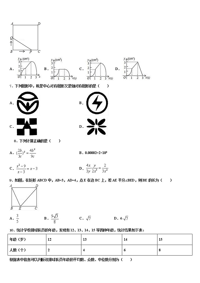四川省巴中学市恩阳区实验中学2021-2022学年中考数学考试模拟冲刺卷含解析02