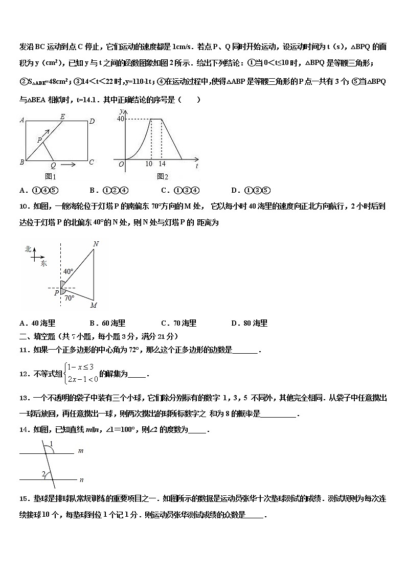 四川省绵阳涪城区2021-2022学年中考数学猜题卷含解析第3页