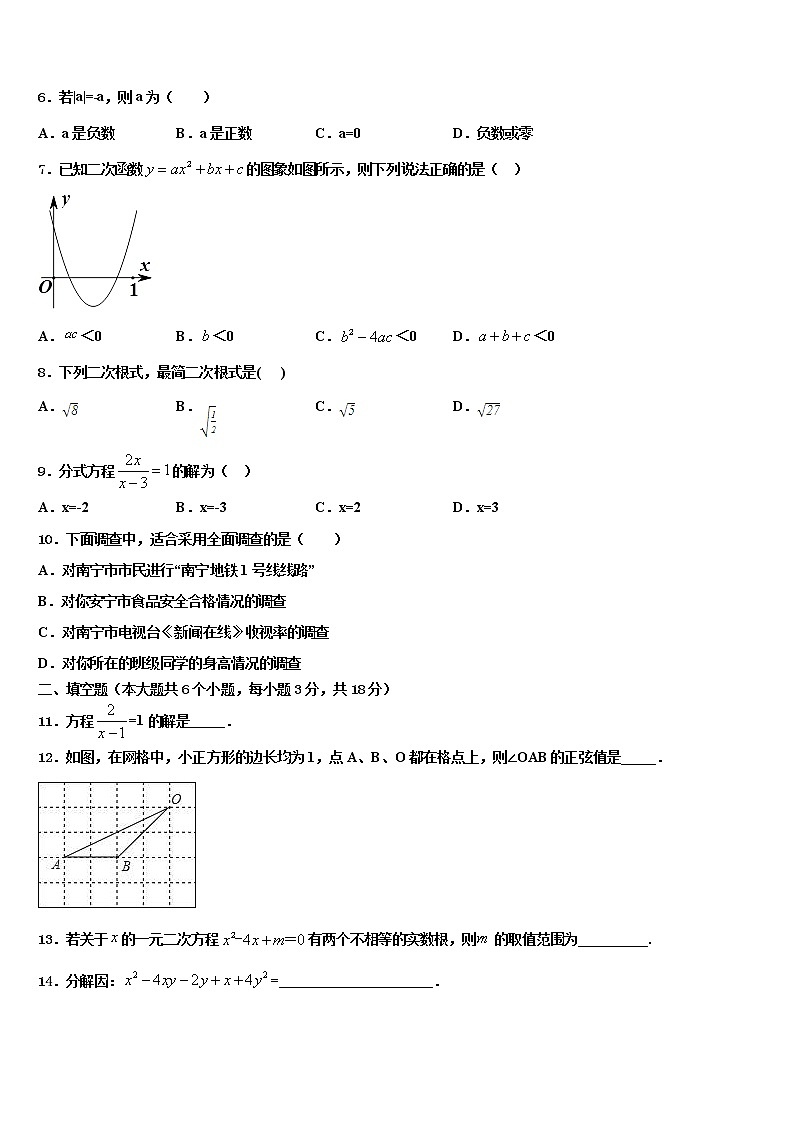 四川省西昌市2021-2022学年中考数学对点突破模拟试卷含解析第2页