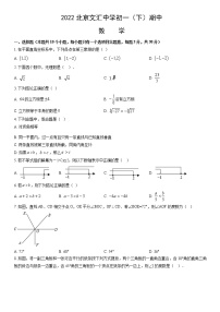 2022北京文汇中学初一（下）期中数学（带答案详解）练习题