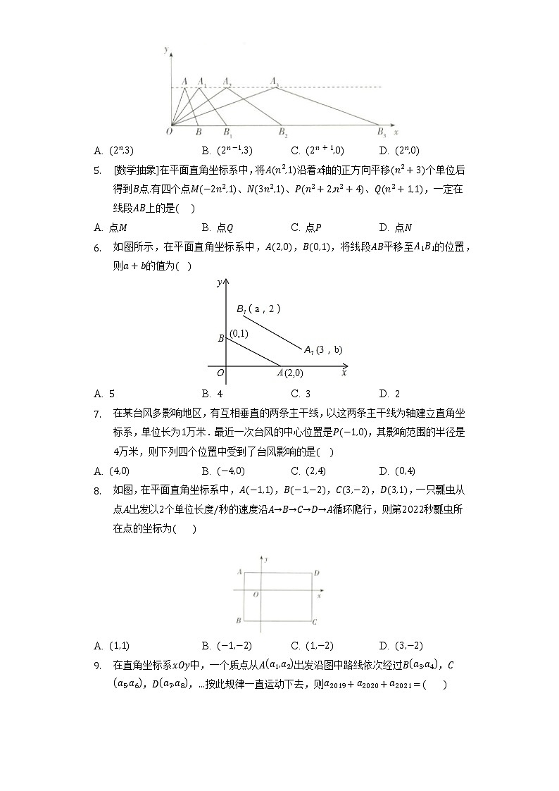 人教版初中数学七年级下册第七单元《平面直角坐标系》单元测试卷（较易）（含答案解析）02