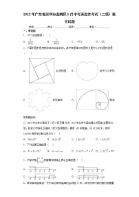 2022年广东省深圳市龙岗区5月中考适应性考试（二模）数学试题(word版含答案)