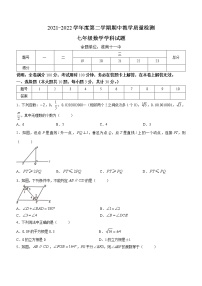 安徽省淮南市东部地区2021-2022学年七年级下学期期中考试数学试题(word版含答案)