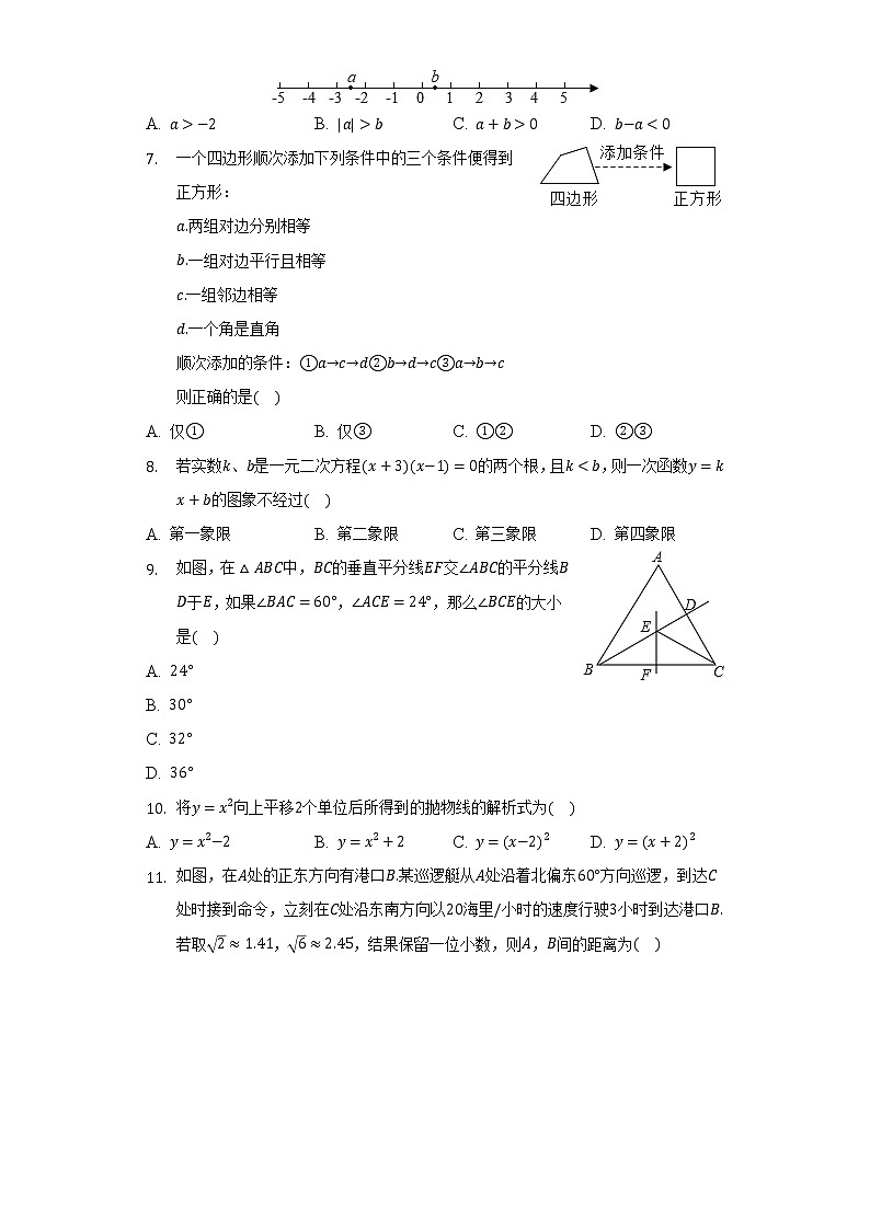 2022年广西河池市凤山县县直中学三校中考数学模拟试卷（二）(含解析 )02