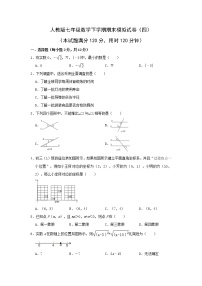 2022年人教版七年级数学下学期期末复习模拟试卷+答案（四）