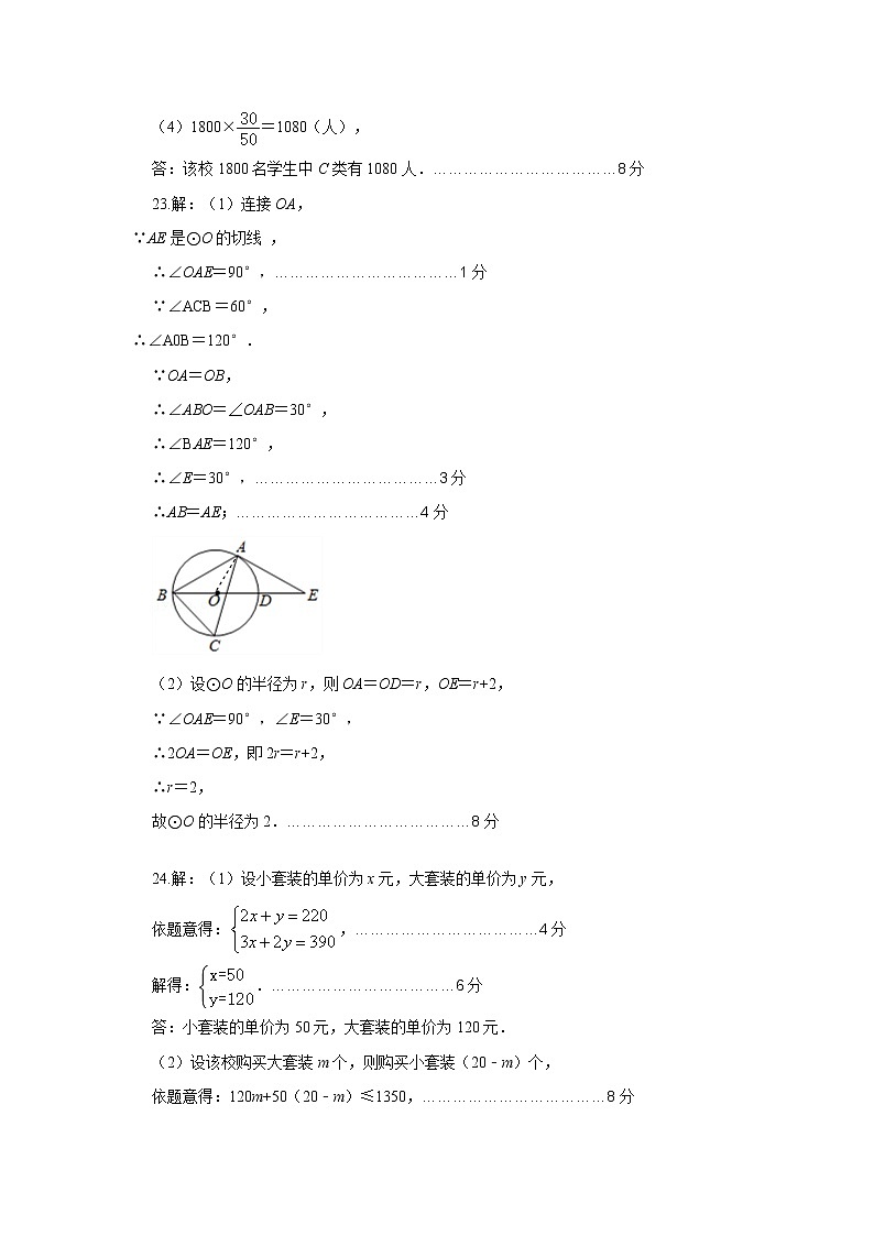2022年山东省济南市长清区中考二模数学试题及答案02