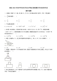 2022年湖北省随县中考适应性考试数学试题(word版无答案)