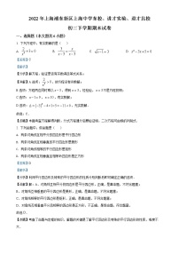 2022年上海市浦东新区进才实验中学八年级下学期期末数学试题（解析版）