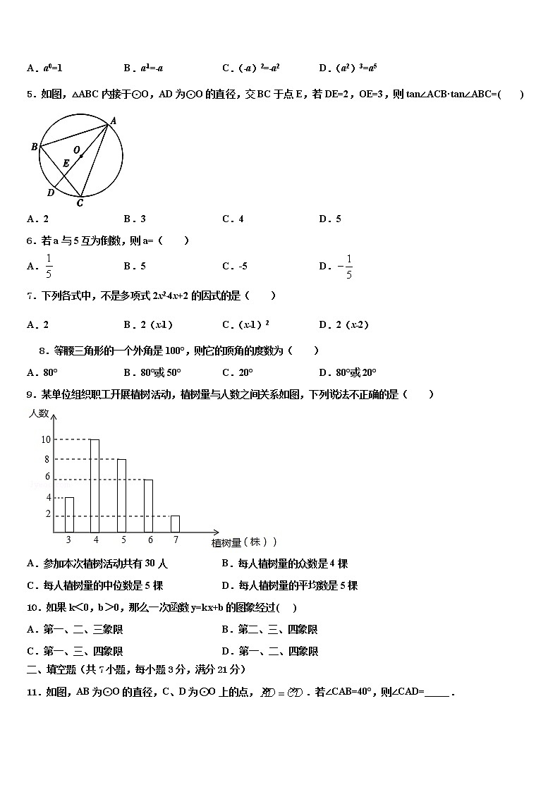 云南省玉溪市易门县2021-2022学年中考联考数学试题含解析第2页
