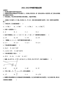 新疆阿克苏第一师第二中学2021-2022学年中考数学考前最后一卷含解析