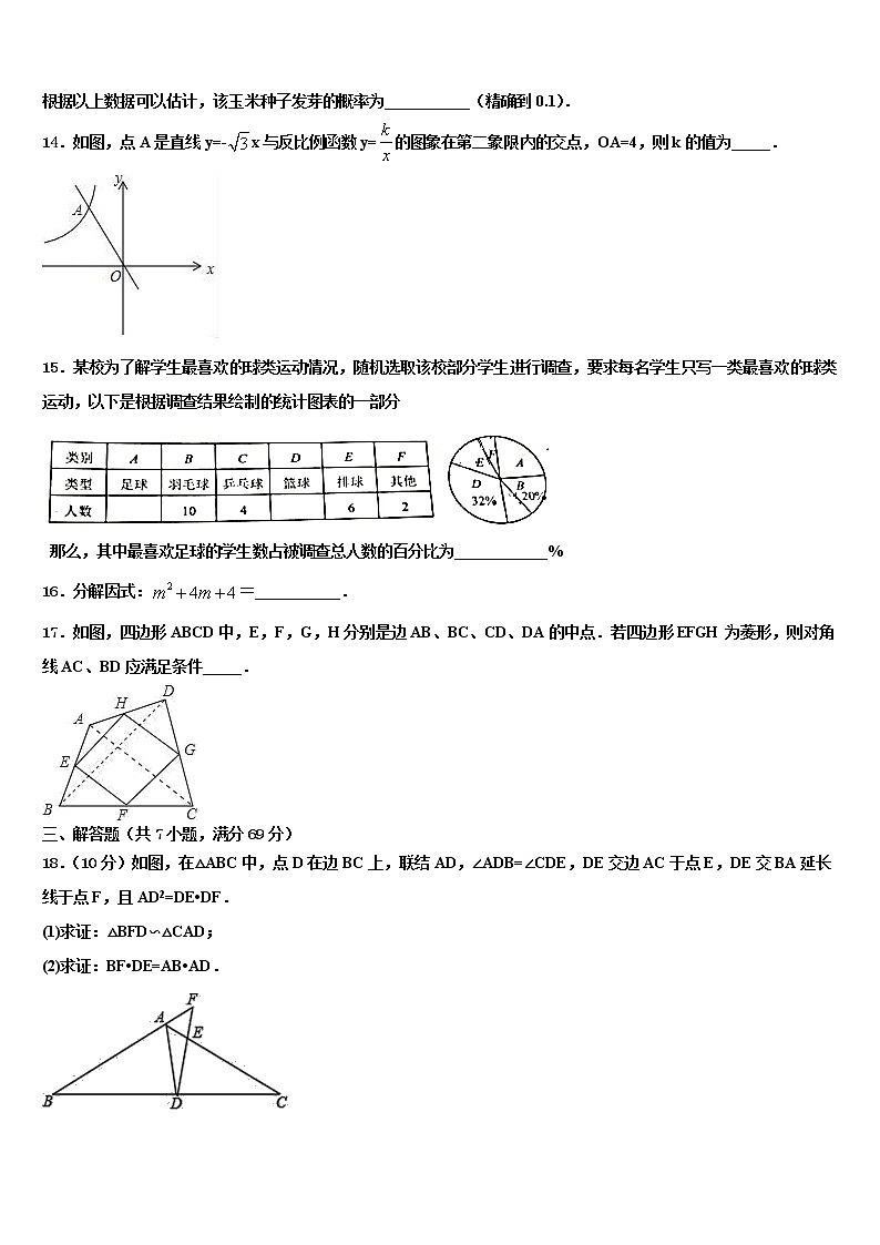 重庆实验外国语2022年中考猜题数学试卷含解析第3页