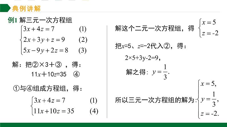 8.4三元一次方程组的解法课件2021—2022学年人教版数学七年级下册06