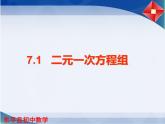魯教版（五四學制）七年級數(shù)學下冊課件：7.1二元一次方程組（共17張PPT）