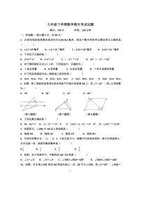 2022年济南天桥区汇文实验学校七年级下学期数学期中考试试题(无答案)