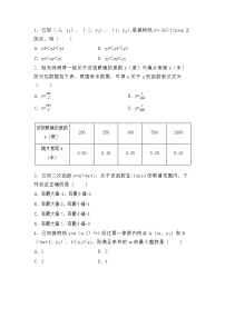 浙江温州2022年中考数学复习 专题4—二次函数（无答案）