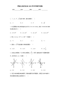 黑龙江省大庆市2020年中考数学试卷及详细解析