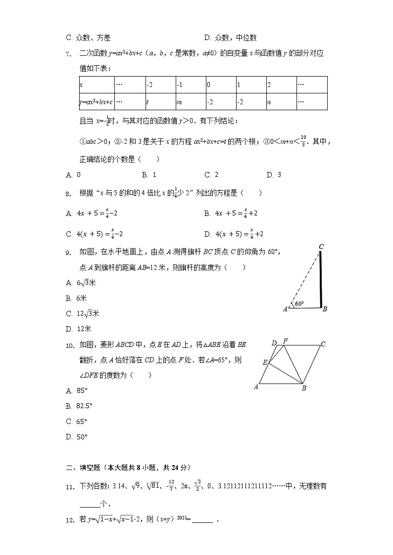 2022年江苏省苏州市重点中学中考数学模拟诊断试卷（5月份）(word版含答案)02