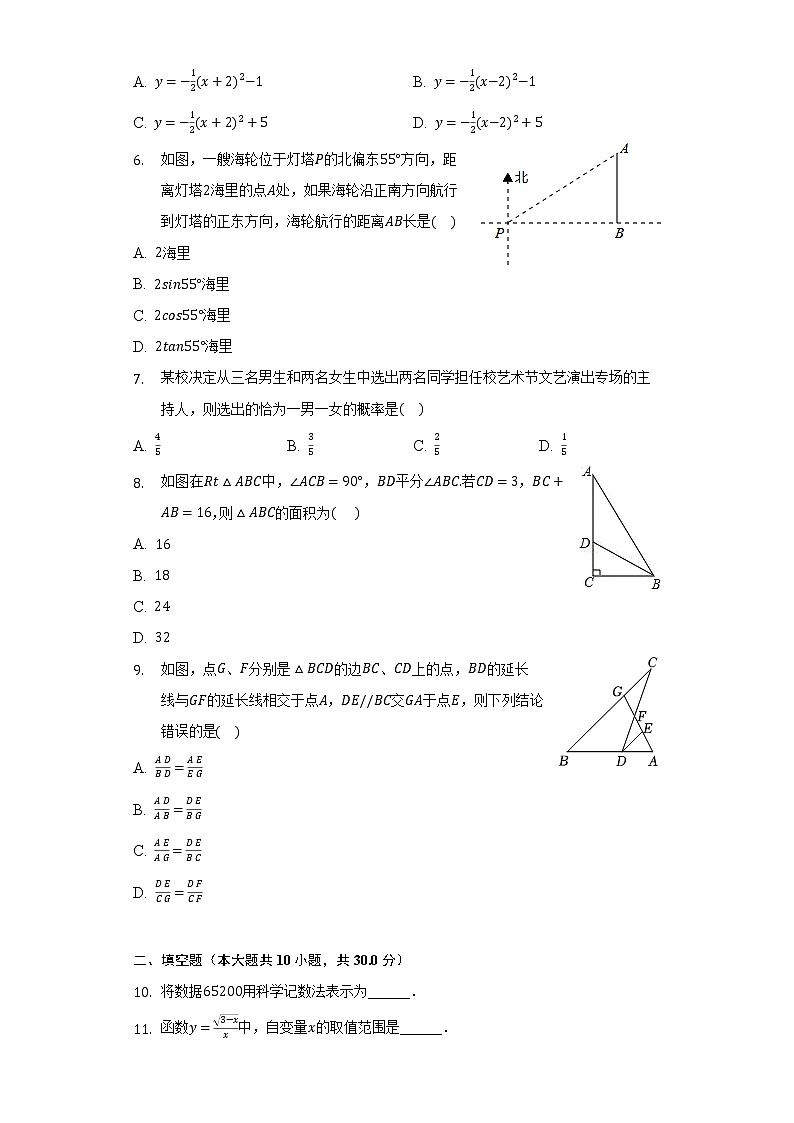 2022年黑龙江省哈尔滨市南岗区中考数学模拟试卷（五）（含解析）02