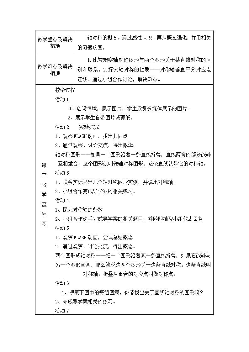 人教版八年级上册数学13.1轴对称(1)(教学设计)第2页