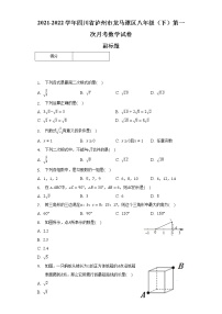 2021-2022学年四川省泸州市龙马潭区八年级（下）第一次月考数学试卷（含解析）