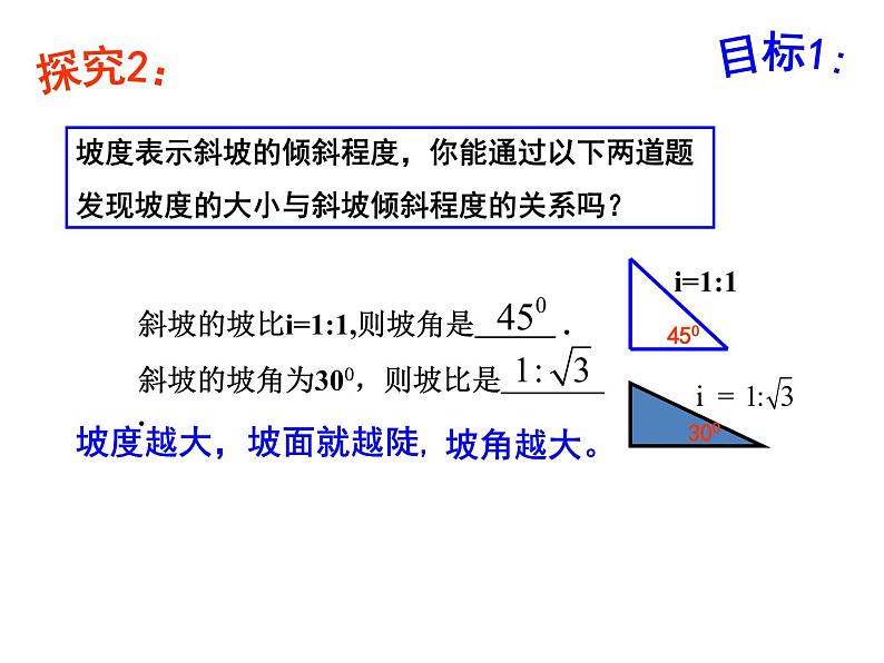 人教版九年级下册数学第28章锐角三角函数28.2解直角三角形的应用坡度、坡角-课件（共14张ppt）第7页