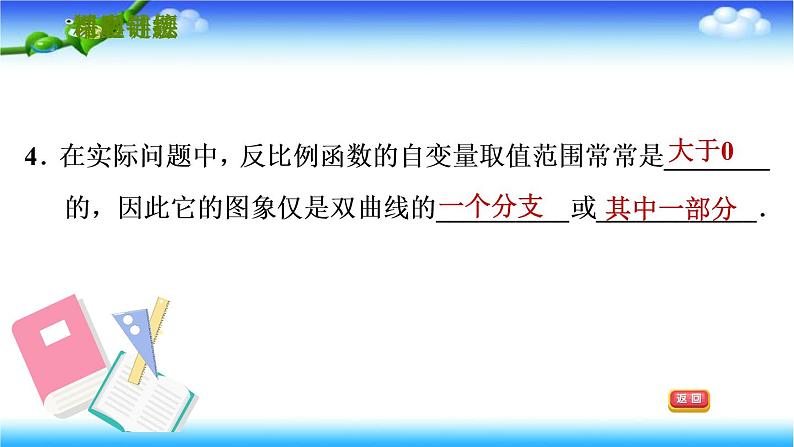 人教版九年级数学下册第二十六章26.2.1建立反比例函数模型解实际应用问题习题课件第7页