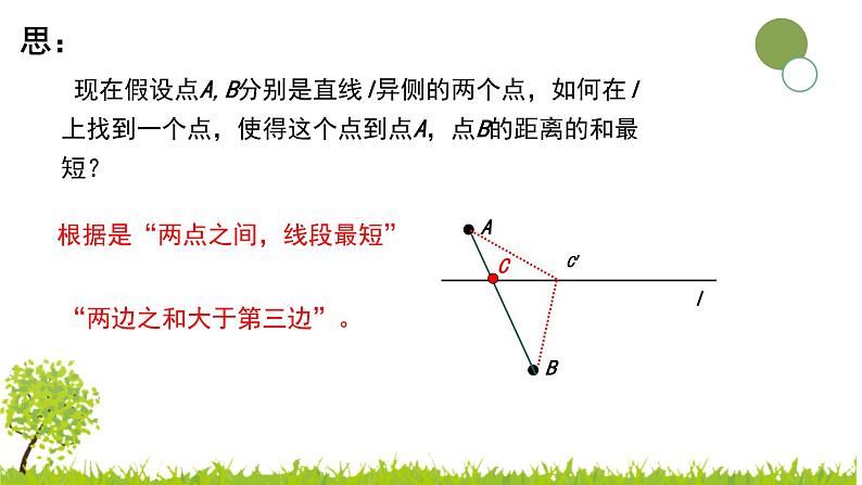 2021—2022学年人教版八年级数学上册13.4课题学习最短路径问题教学课件第7页