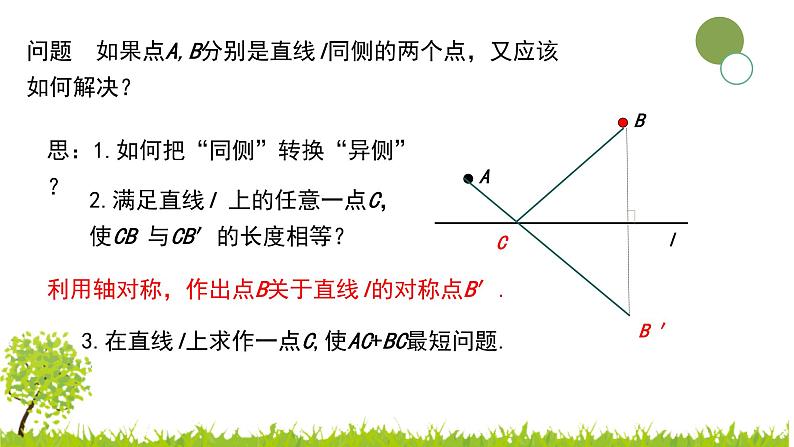 2021—2022学年人教版八年级数学上册13.4课题学习最短路径问题教学课件第8页