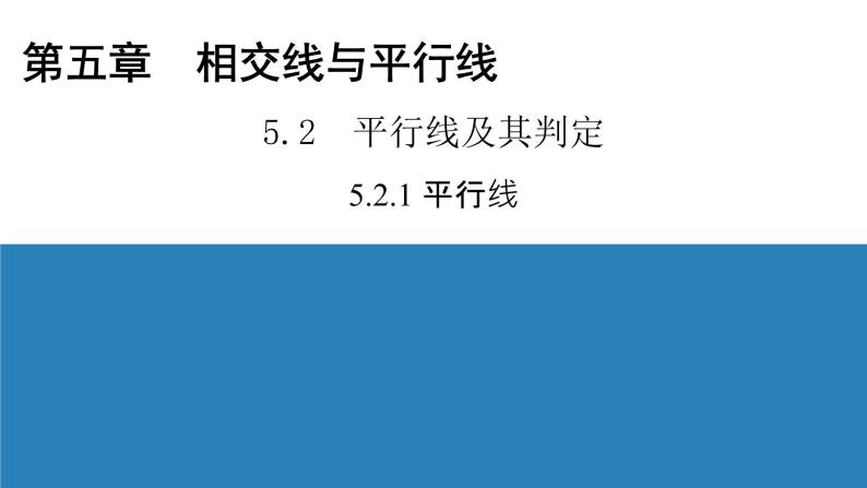 人教版七年级数学下册5.2.1 平行线导学课件（21张ppt）01