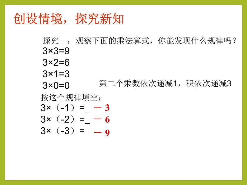 人教版 七年级上册1.4.1有理数的乘法 课件(共15张PPT)06