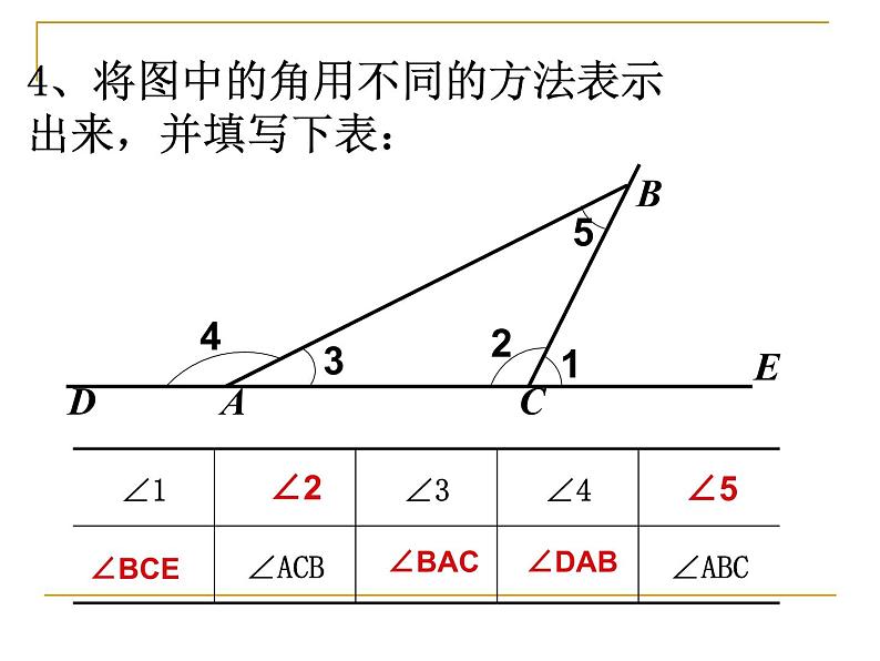 人教版七年级上册数学课件：4.3.1角练习课（16张）第5页