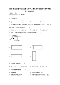 2022年安徽省马鞍山市第七中学、第八中学二模联考数学试题