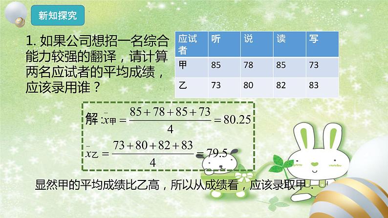 人教版数学八年级下册 20.1.1 平均数 课件205