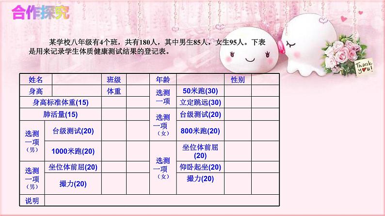 人教版数学八年级下册 20.3 课题学习 体制健康测试中的数据分析 课件3第8页