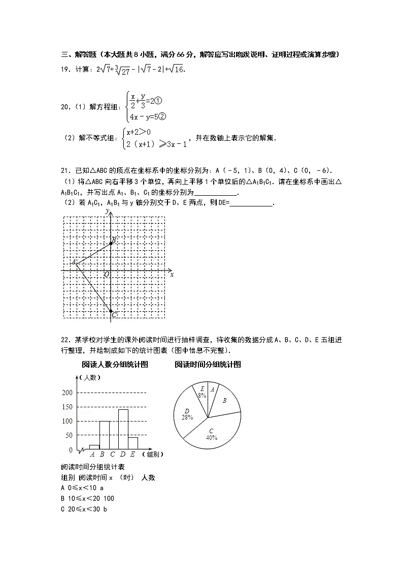 【解析版】2022年贵港市平南县七年级下期末数学试卷第3页