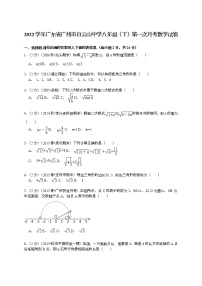 【解析版】2022年白云山中学八年级下第一次月考数学试卷