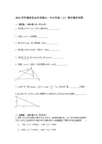 【解析版】2022年永州市蓝山一中九年级上期中数学试卷