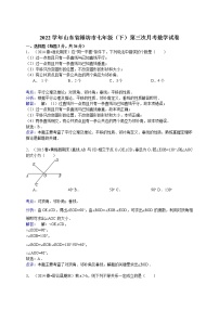 【解析版】2022年潍坊市七年级下第三次月考数学试卷